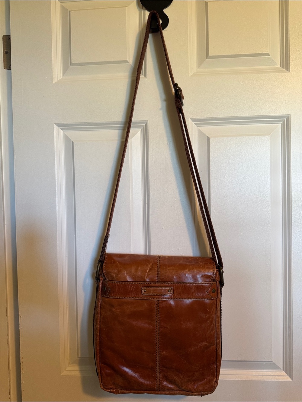 Fossil Men's Brown Leather Crossbody Messenger Bag - Picture 2 of 10